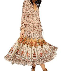 Free People Feeling Groovy Border Print Maxi
